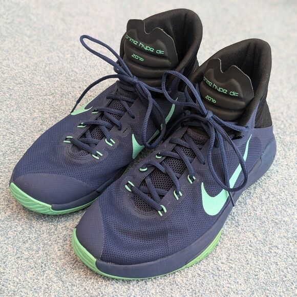 Nike Prime Hype DF 2016 Loyal Blue Green Glow-Black Basketball Shoes Size 10.5 - Picture 1 of 9